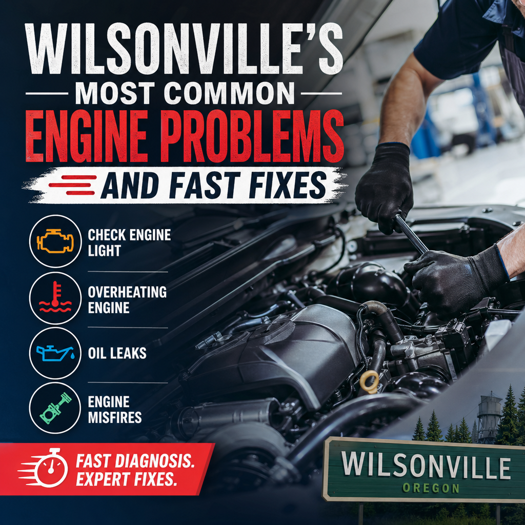 Mechanic inspecting a car engine for common engine problems and quick fixes